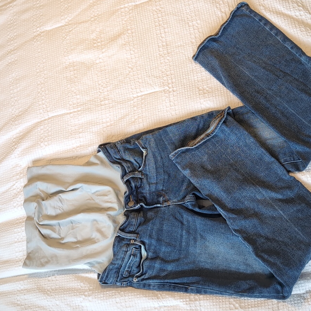 Blanqi maternity belly support boot cut jeans sz 6